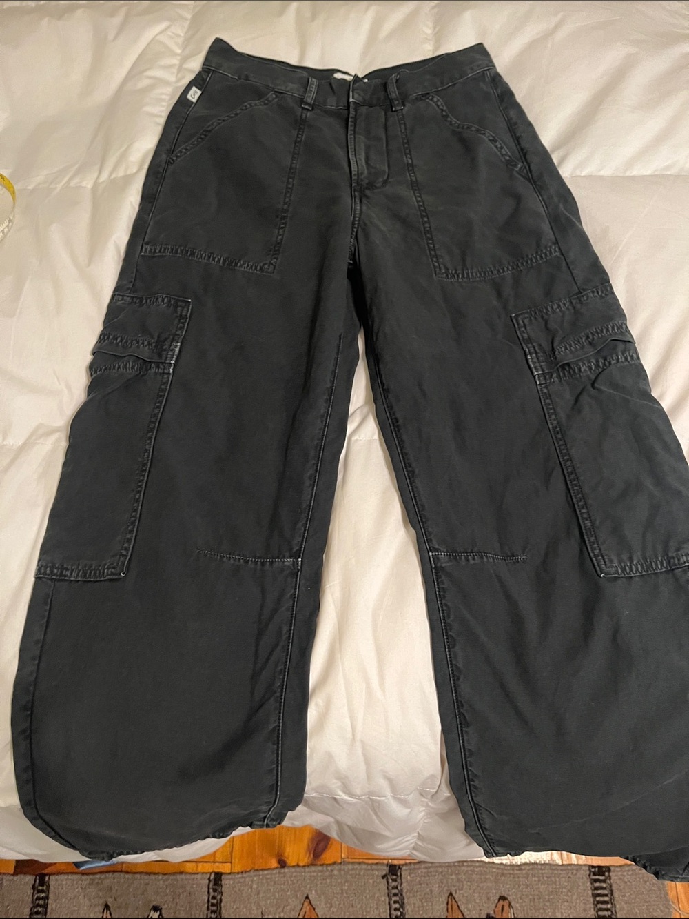 Citizens Of Humanity Black Wide-Leg Cargo Pants